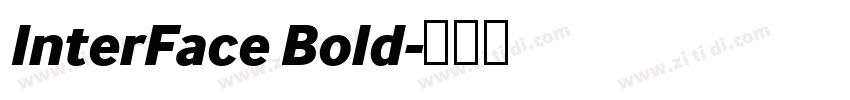 InterFace Bold字体转换